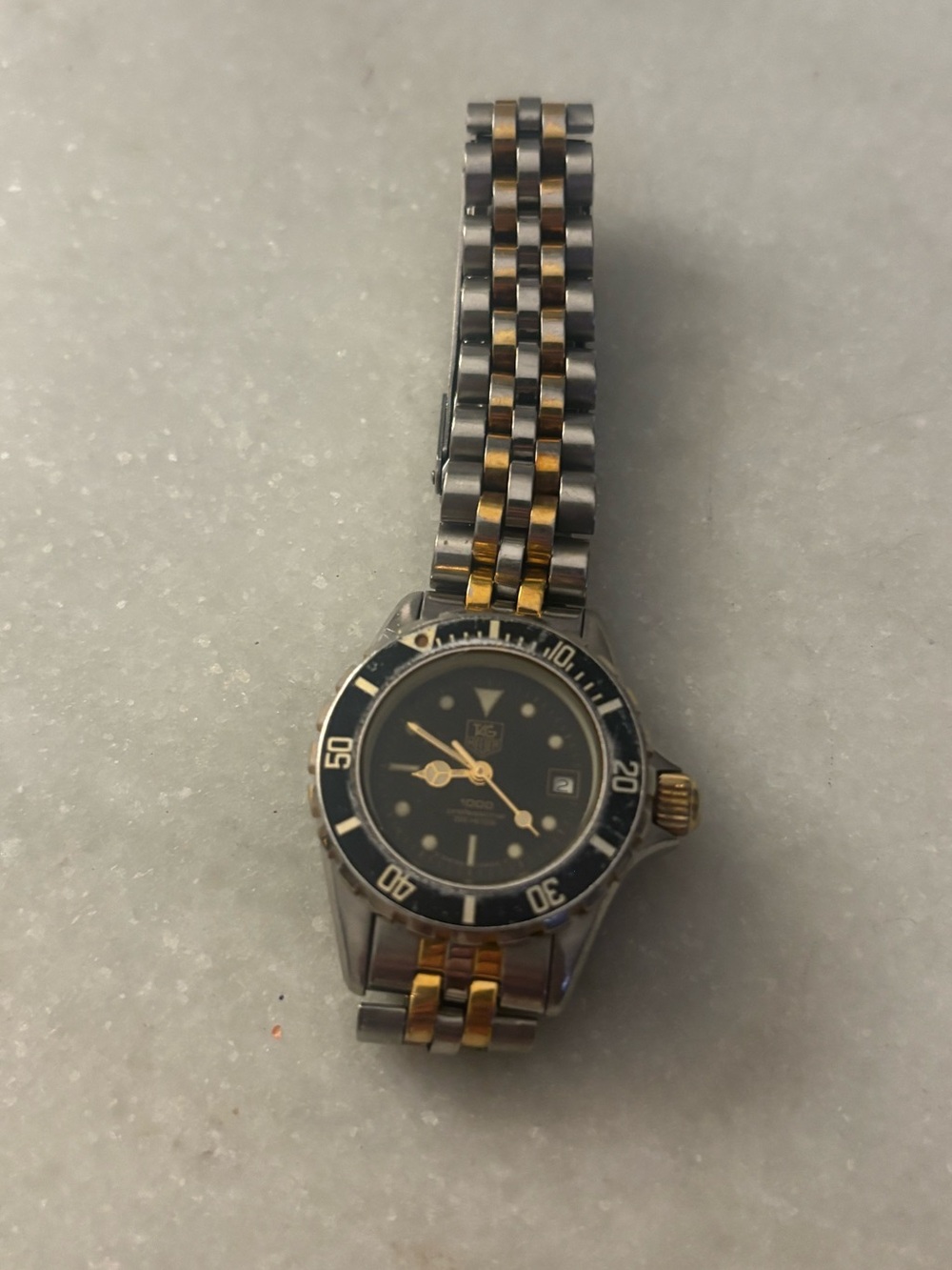 TAG Heuer Professional 1000 980.018B Two Tone Quartz Diver Watch New Battery